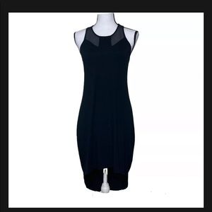 Armani Exchange Size XS Dress Black Sleeveless Mesh Racerback